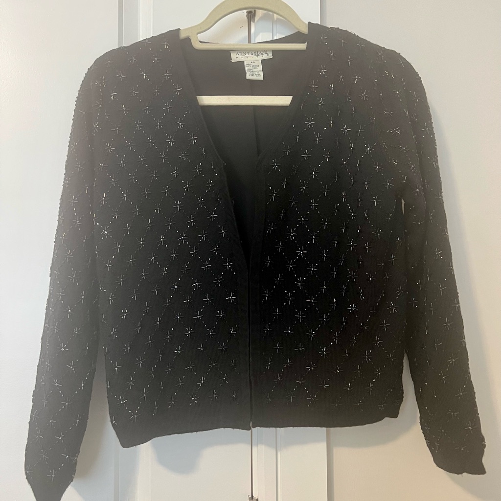 Ann Taylor Beaded Merino Wool Sweater Size Ps